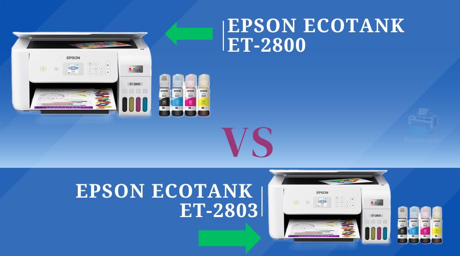 Epson Ecotank ET-2800 vs Epson Ecotank ET-2803 Specs – Comparison