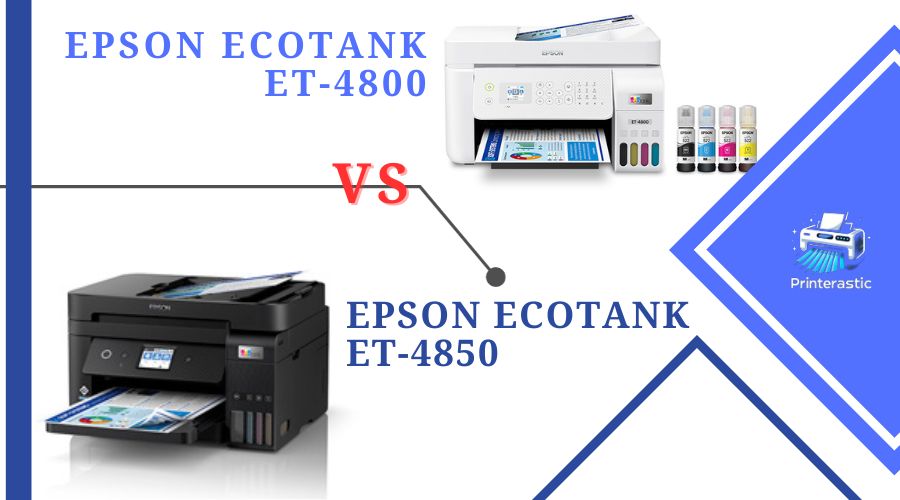 Epson Ecotank ET-4800 vs Epson Ecotank ET-4850 specs – Which One Suits You?